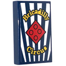 LEGO Dark Blue Tile 2 x 3 with Brickadilly Circus Sticker (26603)