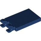 LEGO Dark Blue Tile 2 x 3 with Horizontal Clips (Thick Open 'O' Clips) (30350 / 65886)