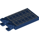 LEGO Dark Blue Tile 2 x 3 with Horizontal Clips with Solar Panels (Thick Open 'O' Clips) (30350)