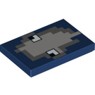LEGO Bleu foncé Tuile 2 x 3 avec Minecraft Squid Affronter (26603 / 34052)