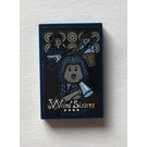 LEGO Dark Blue Tile 2 x 3 with Weird Sisters Poster Sticker (26603)