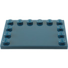 LEGO Dunkelblau Fliese 4 x 6 mit Noppen auf 3 Edges (6180)