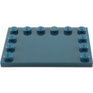 LEGO Donkerblauw Tegel 4 x 6 met Studs Aan 3 Edges (6180)