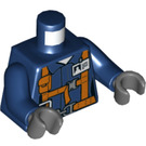 LEGO Donkerblauw Torso met Overrals met Lichaam Harness (973 / 76382)
