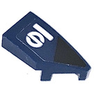 LEGO Donkerblauw Wig 1 x 2 Rechtsaf met Underlined „S“ Rechtsaf Kant Sticker (29119)