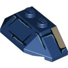 LEGO Dark Blue Wedge 2 x 4 Triple with Scarab Bricks (47759 / 93909)