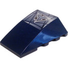 LEGO Dark Blue Wedge 4 x 4 Triple Curved without Studs with Alpha Team Lightning Logo Sticker (47753)