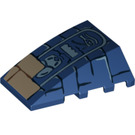 LEGO Bleu foncé Coin 4 x 4 Tripler Incurvé sans Goujons avec Brique & Hieroglyphic (47753 / 93899)