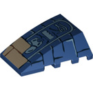 LEGO Donkerblauw Wig 4 x 4 Drievoudig Gebogen zonder Noppen met Steen & Hieroglyphic (47753 / 93899)