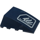 LEGO Dark Blue Wedge 4 x 4 Triple Curved without Studs with Sky Guardian Wing Sticker (47753)