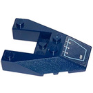 LEGO Dark Blue Wedge 6 x 4 Cutout with Silver Circuitry (Left) Sticker with Stud Notches (6153)