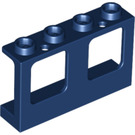 LEGO Dark Blue Window Frame 1 x 4 x 2 with Hollow Studs (61345)