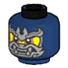 LEGO Dark Blue Wolf Mask Warrior Head (Recessed Solid Stud) (3274 / 105529)