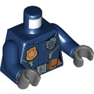 LEGO Donkerblauw Vrouw Politie Minifiguur Torso (973 / 76382)