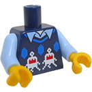 LEGO Mørk blå Zane Minifigur Overkropp (973 / 88585)