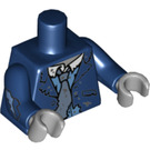 LEGO Dunkelblau Zombie Businessman Minifig Torso mit Dark Blau Arme und Medium Stone Hände (973 / 88585)