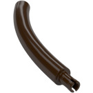 LEGO Dark Brown Animal Tail Middle Section with Technic Pin (40378 / 51274)