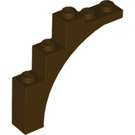 LEGO Marron Foncé Arche 1 x 5 x 4 Arc irrégulier, dessous renforcé (76768)