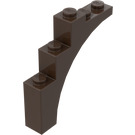 LEGO Dark Brown Arch 1 x 5 x 4 Regular Bow, Unreinforced Underside (2339 / 14395)