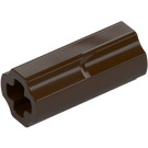 LEGO Marrón oscuro Eje Conector (Lisa con agujero en "x") (59443)