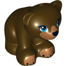 LEGO Dunkelbraun Bear (Sitting) mit Blau Augen (15823 / 25445)