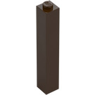 LEGO Marron Foncé Brique 1 x 1 x 5 avec un tenon plein (2453)