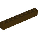 LEGO Dark Brown Brick 1 x 8 (3008)