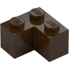 LEGO Tmavě hnědá Kostka 2 x 2 Roh (2357)