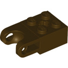 LEGO Dark Brown Brick 2 x 2 with Ball Socket and Axlehole (Wide Socket) (92013)