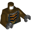 LEGO Mörkbrun Bronze Tiger Minifigur Kropp (973 / 76382)