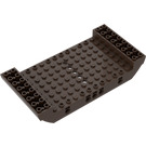 LEGO Dunkelbraun Mitte Hull 8 x 16 x 2.3 mit Löcher (95227)