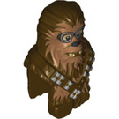 LEGO Donkerbruin Chewbacca Hoofd met Crossed Bandoliers en Stofbril (39446)