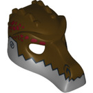 LEGO Mörkbrun Krokodil Mask med Silver Käke (12551 / 12839)