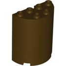 LEGO Dark Brown Cylinder 2 x 4 x 4 Half (6218 / 20430)