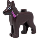 LEGO Dark Brown Dog - Alsatian with Tongue Hanging Out and Exposed Fangs (92586 / 101995)