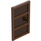 LEGO Dark Brown Door 1 x 4 x 6 with 3 Panes and Reddish Brown Glass and Stud Handle (60797)