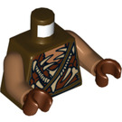LEGO Donkerbruin Gundabad Orc Minifig Torso (973 / 76382)