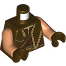 LEGO Dark Brown Gungan Warrior Minifig Torso (973 / 76382)