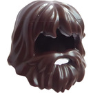 LEGO Dark Brown Hair with Beard and Mouth Hole (86396 / 87999)