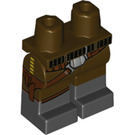 LEGO Donkerbruin Han Solo Minifigure Heupen en benen (3815 / 39896)