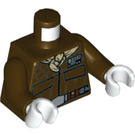 LEGO Donkerbruin Han Solo - Parka (Hoth) Minifig Torso (973 / 76382)