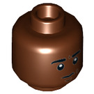 LEGO Dark Brown Head Finn (Recessed Solid Stud) (3626 / 36820)