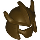LEGO Dunkelbraun Helm mit Spikes und Gesicht Maske (12617)