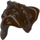 LEGO Dark Brown Helmet with Wide Sides and Top Ridge