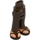 LEGO Donkerbruin Heup met Pants met Sandals (35584)