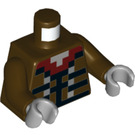 LEGO Donkerbruin Illager (Dark Blauw Poten) Minifig Torso (973 / 76382)