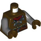 LEGO Dark Brown Klatooinian Raider with Neck Armor Minifig Torso (973 / 76382)