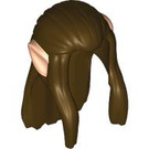 LEGO Dark Brown Long Hair with Elf Ears (100953)