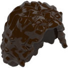 LEGO Dark Brown Long Tousled Minifig Hair with Center Parting (20595 / 37998)