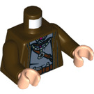 LEGO Donkerbruin Lor San Tekka Minifiguur Torso (973 / 76382)